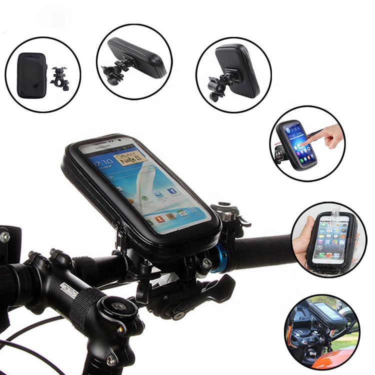 Bicycle phone bag, electric motorcycle scooter rearview mirror navigation mount, waterproof and rainproof phone bag