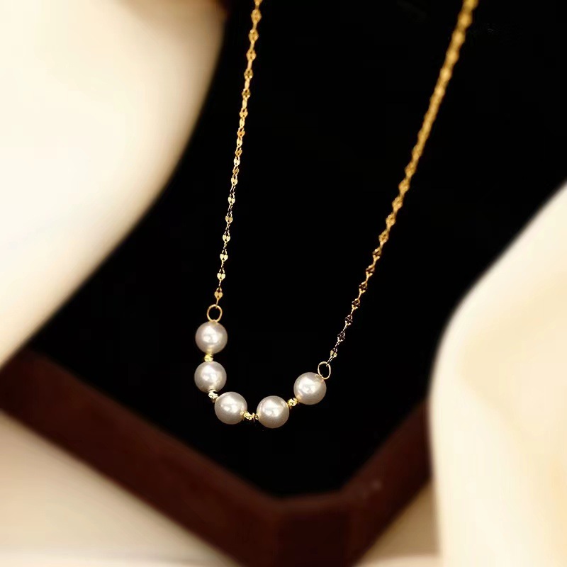 New Pearl Necklace Women's New Collarbone Chain Jewelry Live Stream