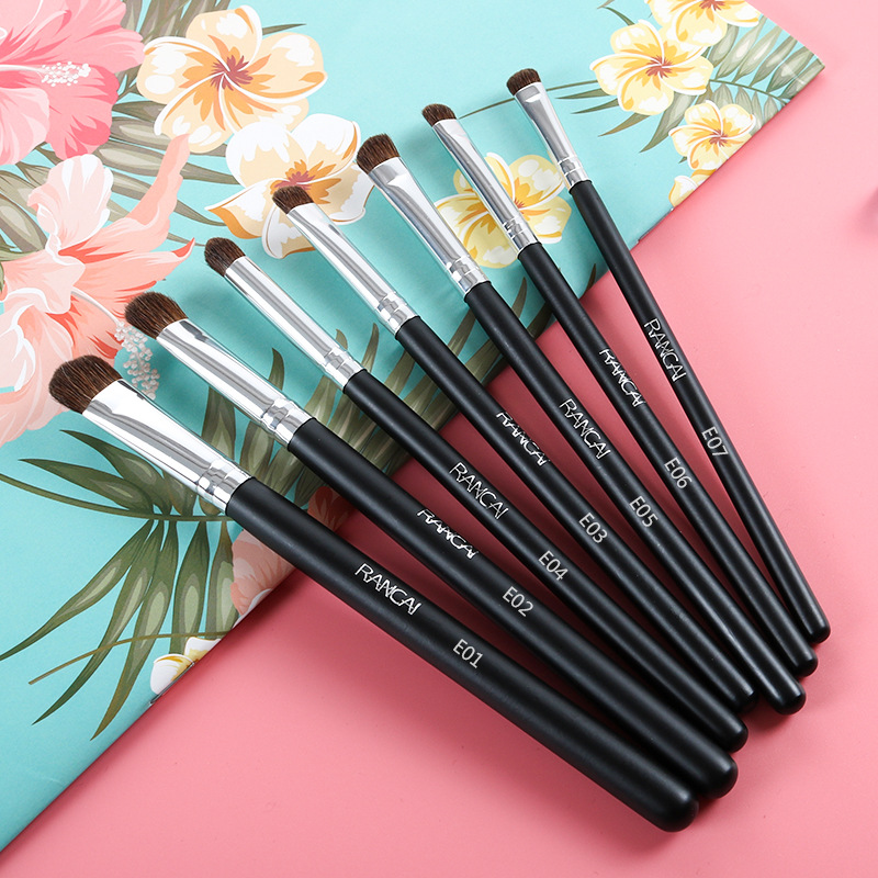 Single Pure Horse Hair Eyeshadow Brush Detail Blending Brush Eye Makeup Brush Portable Large Soft Animal Hair Eyeshadow Brush