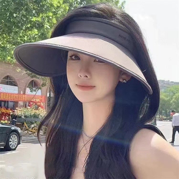 UPF50+ Sun Hat for Women, UV Protection, Summer, Extra Wide Brim, Hollow Top, Sunshade Hat, Ice Silk Sun Hat