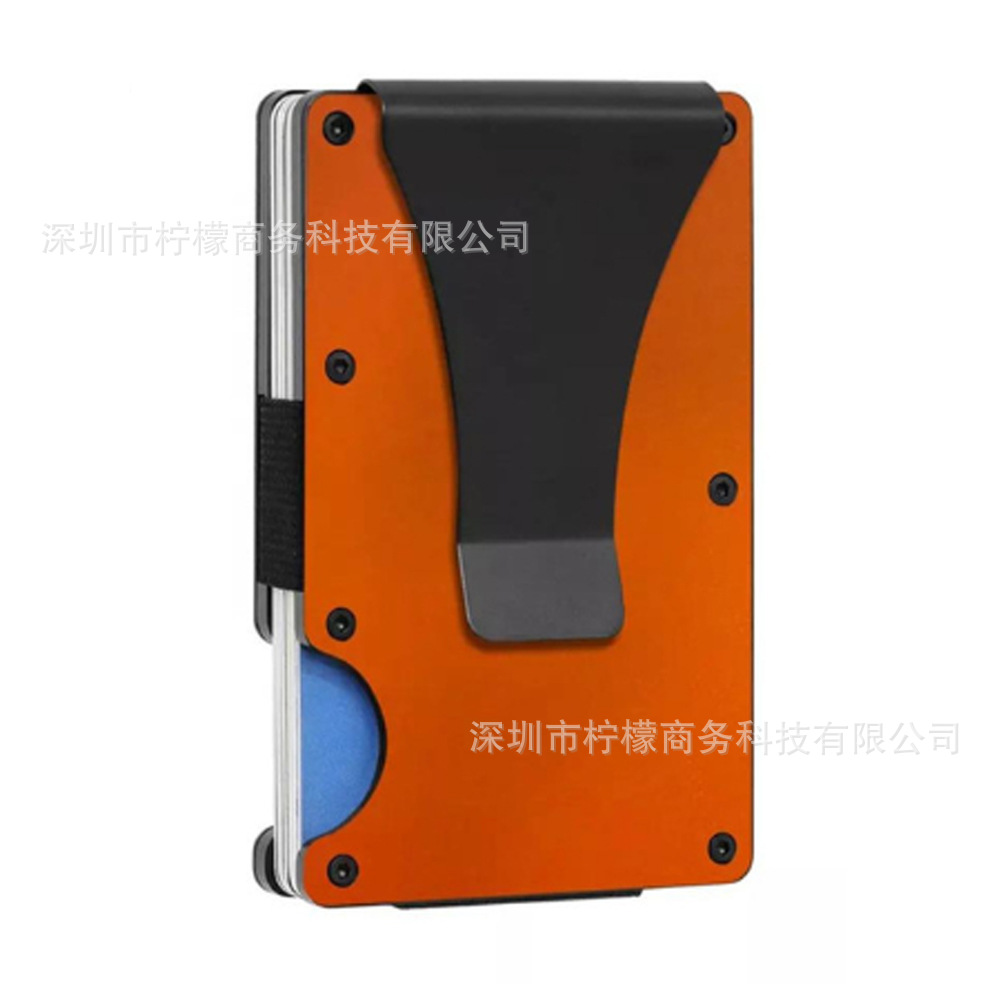Exclusive Aluminum Alloy Metal Wallet RFID Anti-theft Card Holder Card Sleeve Ultra-thin Metal Money Clip