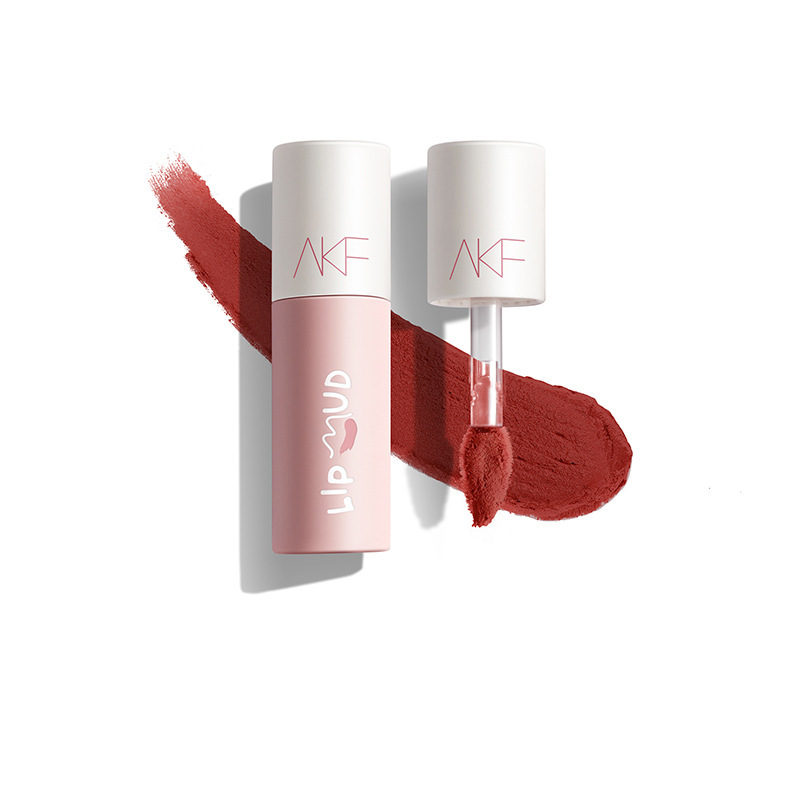 AKF lip mud lip glaze matte velvet lipstick brightening lip color affordable student niche female summer