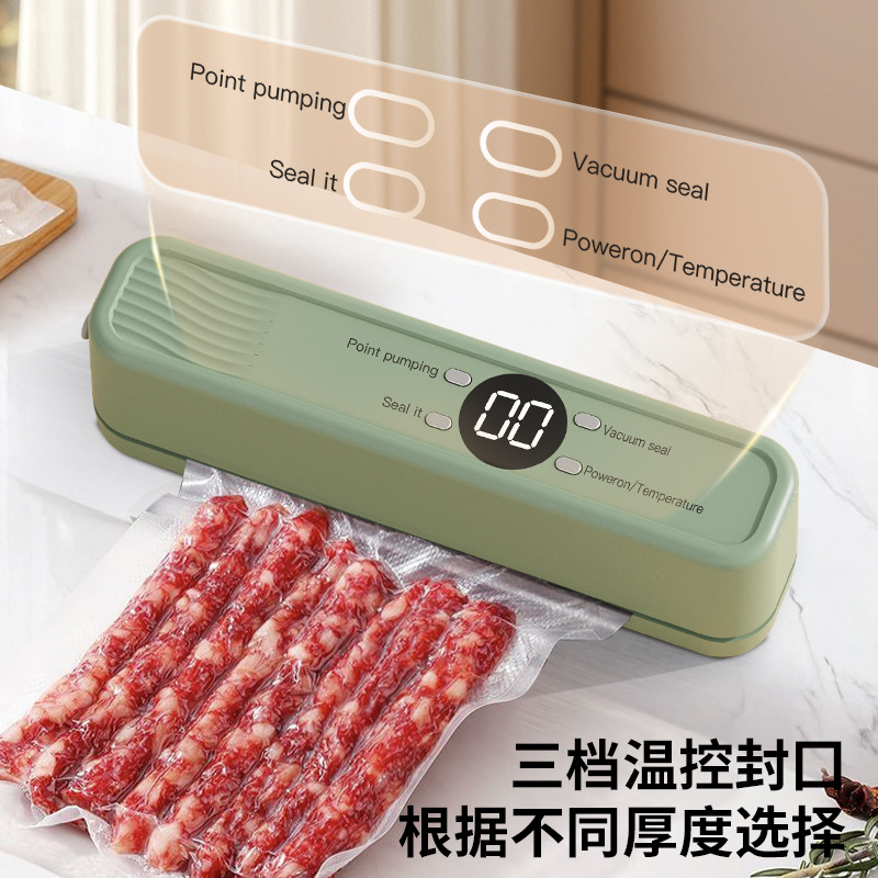 Home Kitchen Fresh-keeping Vacuum Sealer Home Small Rechargeable Food Sealer Automatic Sealing Vacuum Sealer