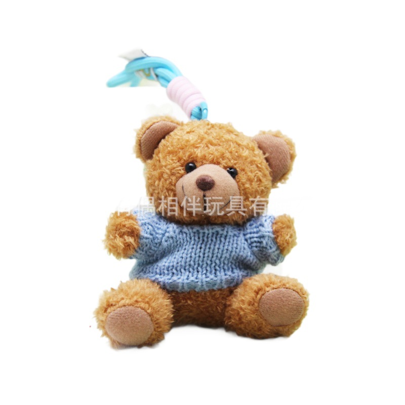 New teddy bear doll small pendant plush toy necklace bag keychain toy souvenir print logo