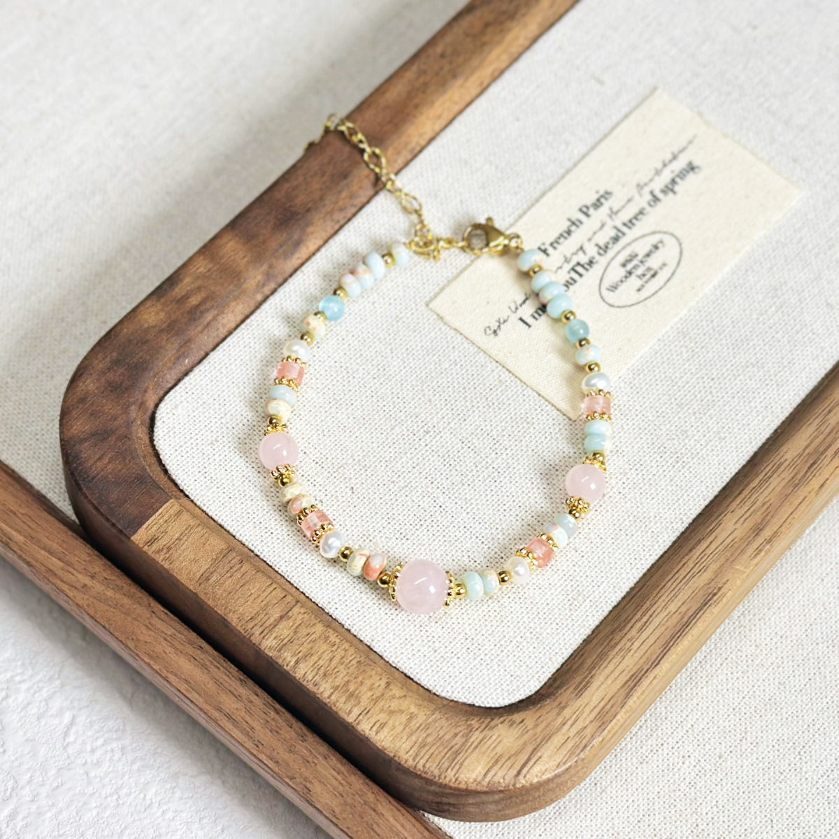 Colorful Beaded Natural Stone Freshwater Pearl Necklace Exquisite Collarbone Chain Necklace Women