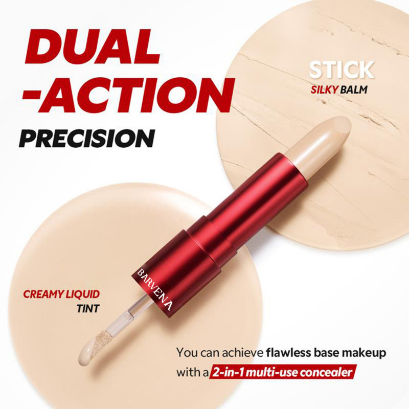 BARVENA Concealer Natural Finish Lightweight Fits Skin Tone Oil-Control Long-lasting Non-Sticky