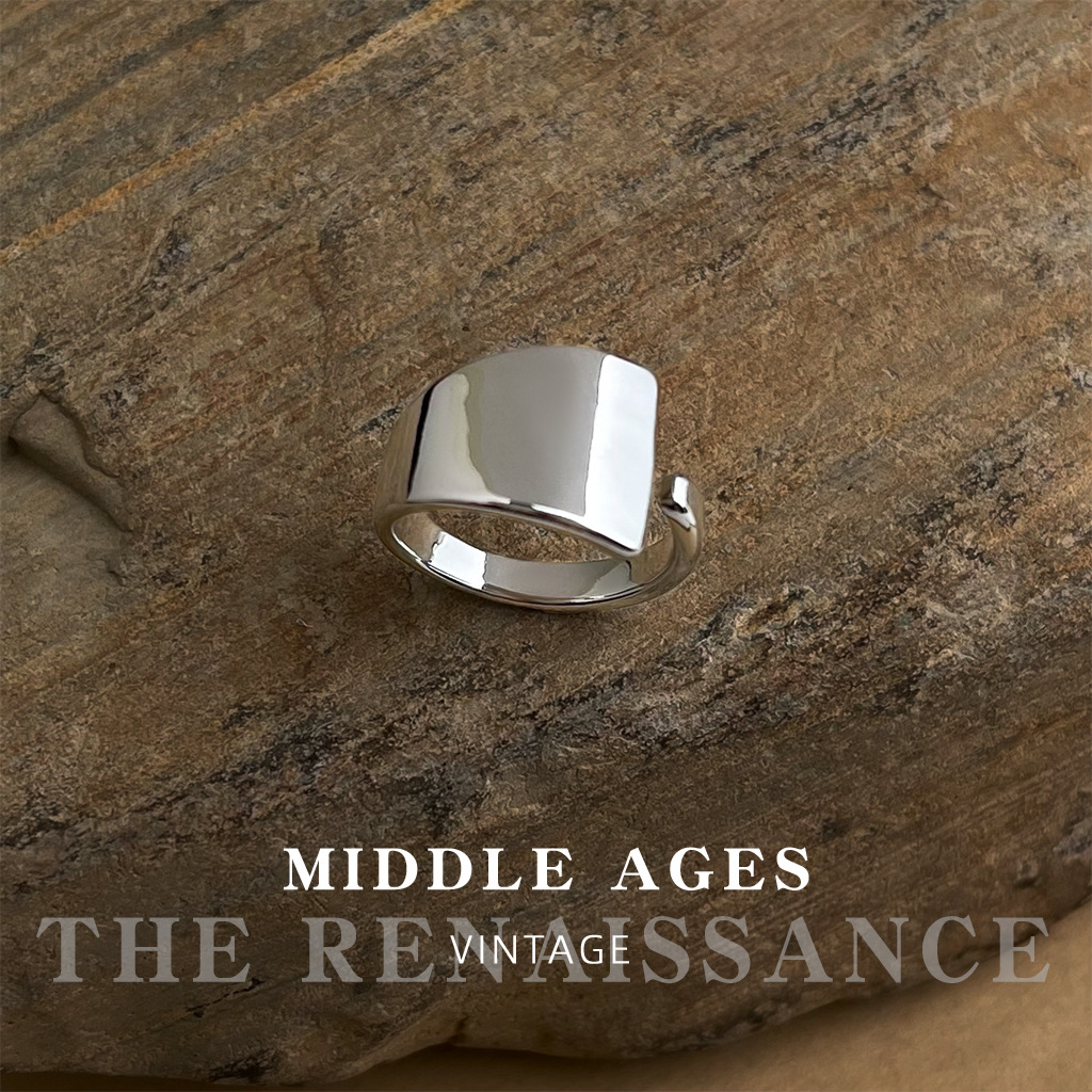 Vintage Retro Silver Ring Collection Niche Index Ring Hand Jewelry for Women