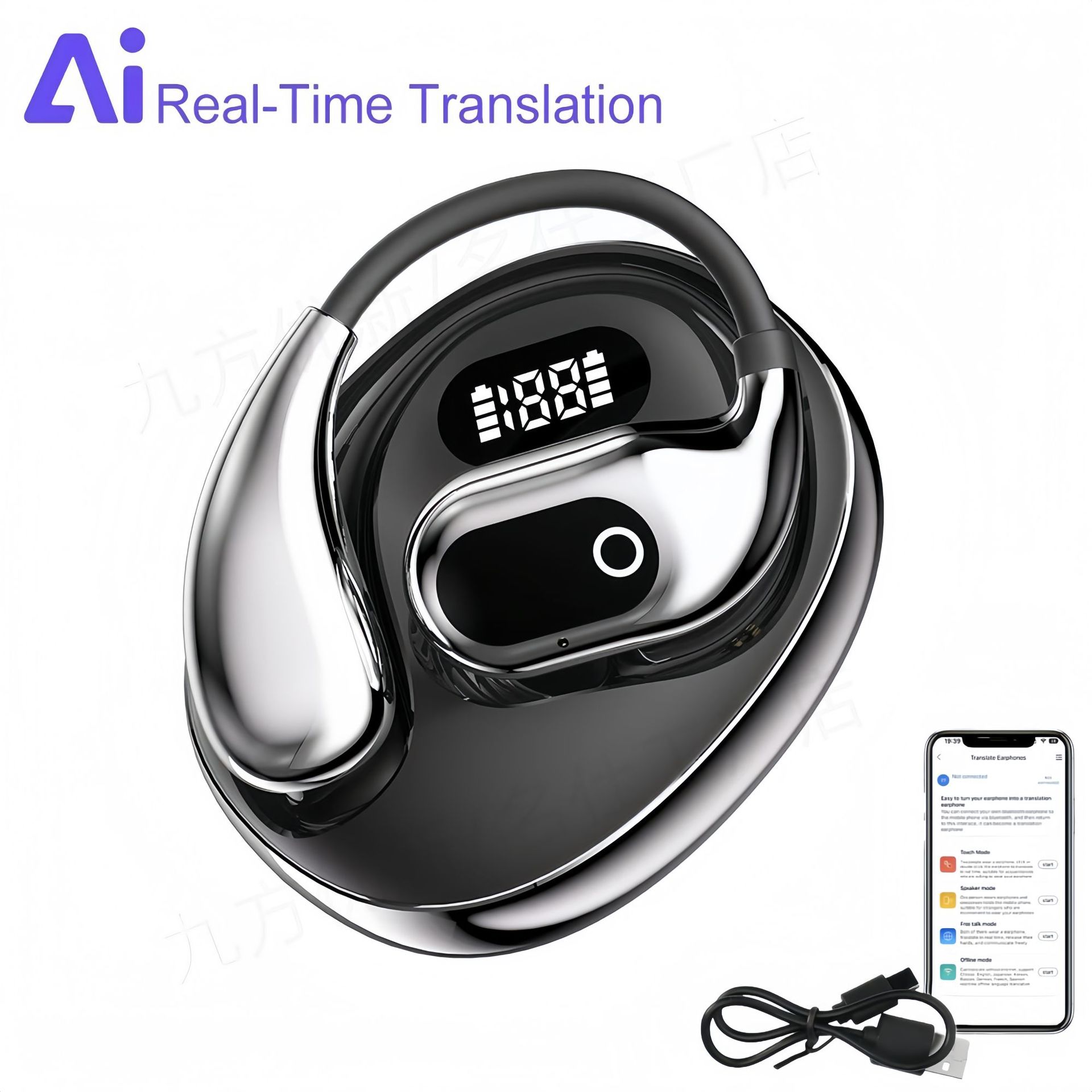 2026 New Lifetime Free AI Translation XG99 Bluetooth Headphones High Accuracy Noise Reduction OWS Open Ear