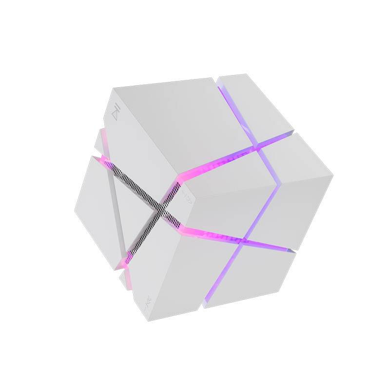 A6 Cube Wireless Bluetooth Speaker Subwoofer Mini Portable Cool Atmosphere Color Light Small Speaker