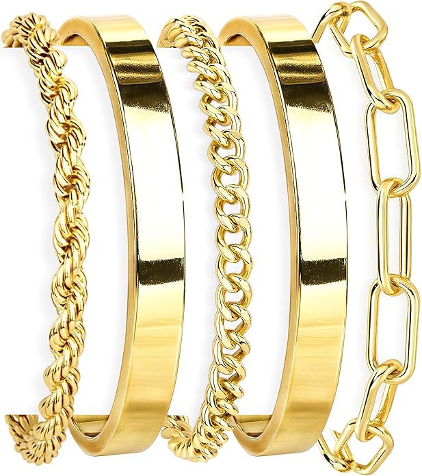 Bohemian Minimalist Hand Jewelry Metal Chain Women's Set 5 Multi-Layer Chain Simple Bracelet