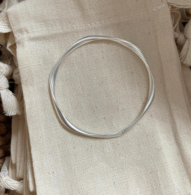 Flourishing pattern silver-plated solid bracelet s999 pure silver bracelet silver jewelry gift gift