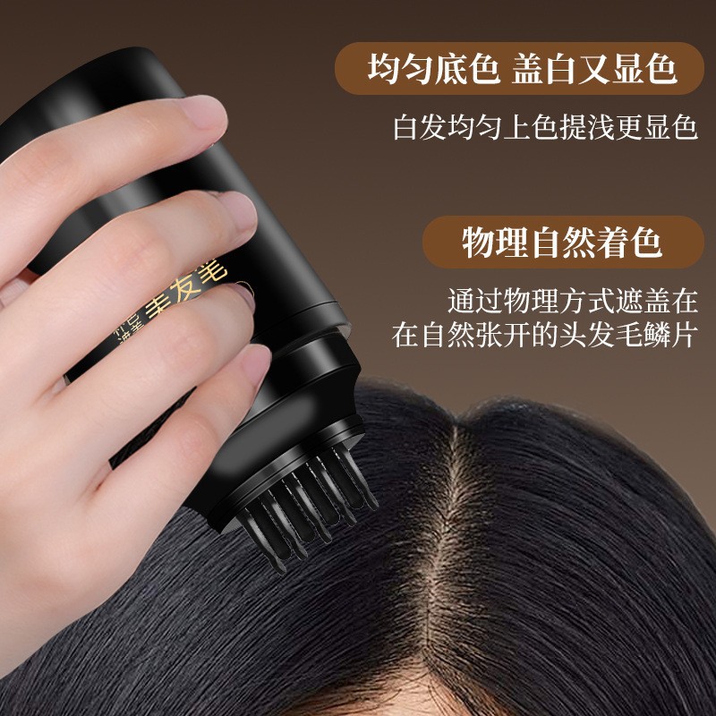 BRH Hair Coloring Pen with Comb, Scalp-Friendly, Covers Gray Hair, Non-Fading, Disposable