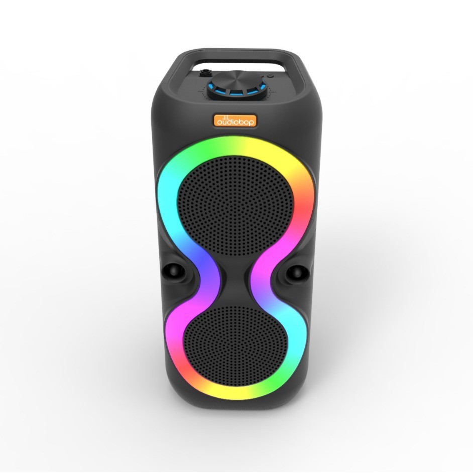 New Dual 6.5-inch Bluetooth Speaker Colorful Light Outdoor Low Bass Square Dance Handheld Portable High Power Speaker