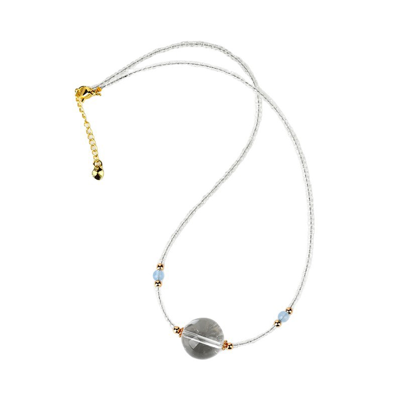 Natural White Crystal Collarbone Chain Original Adjustable Original Women's New Network Necklace