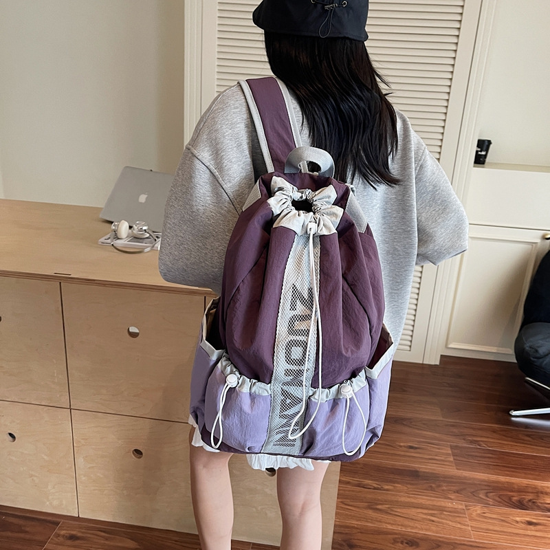 Badminton Bag Drawstring Backpack 2025 New Nylon Large Capacity Travel Bag School Bag Climbing Cycling Tennis Bag