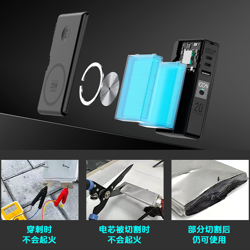qi2.2 semi-solid battery 65W magnetic charging bank 20000mAh powerbank laptop power bank