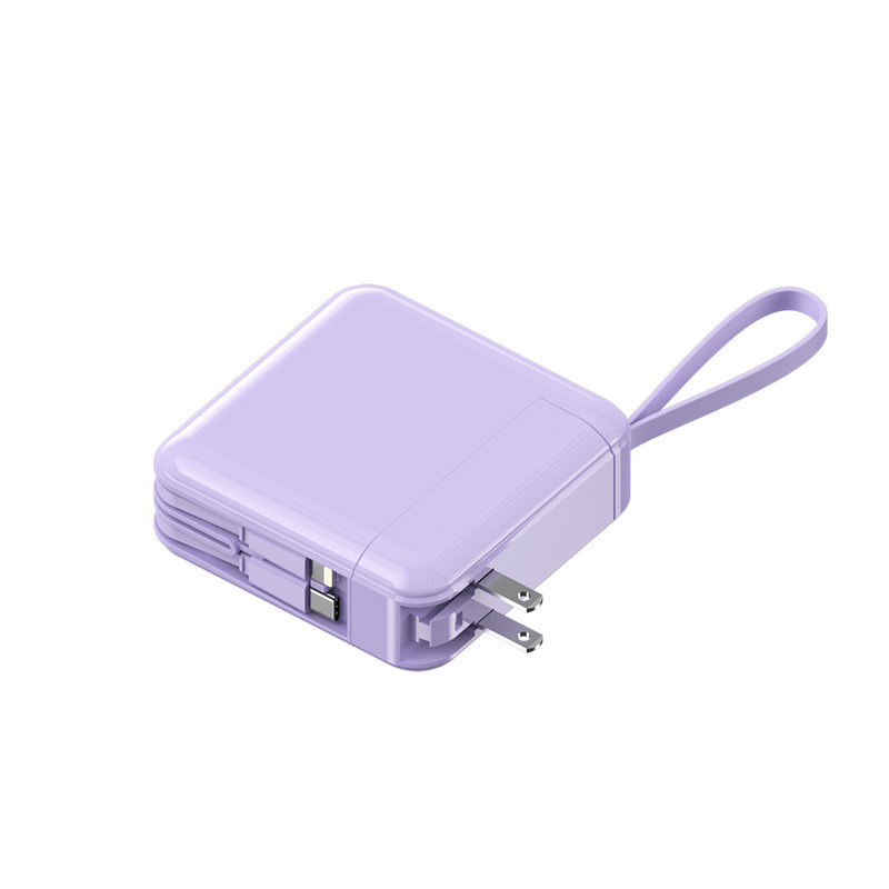 Fast charging AC charger plug power bank 10,000/20,000 mAh PD cable mobile power supply