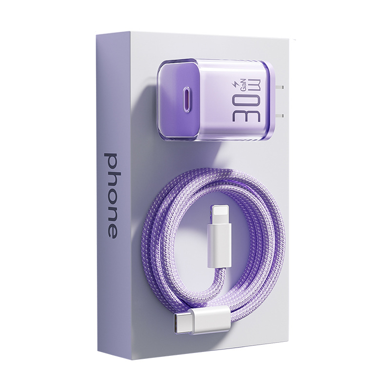 30W Fast Charger for Apple 17 Phone iPhone 16 Pro Max Charger 15-8 Data Cable PD Set