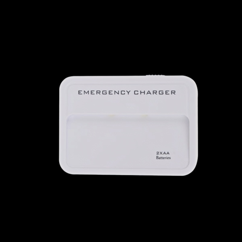 2AA Dry Battery Emergency Charger USB Port Portable with Light Power Bank for AA and AAA Batteries