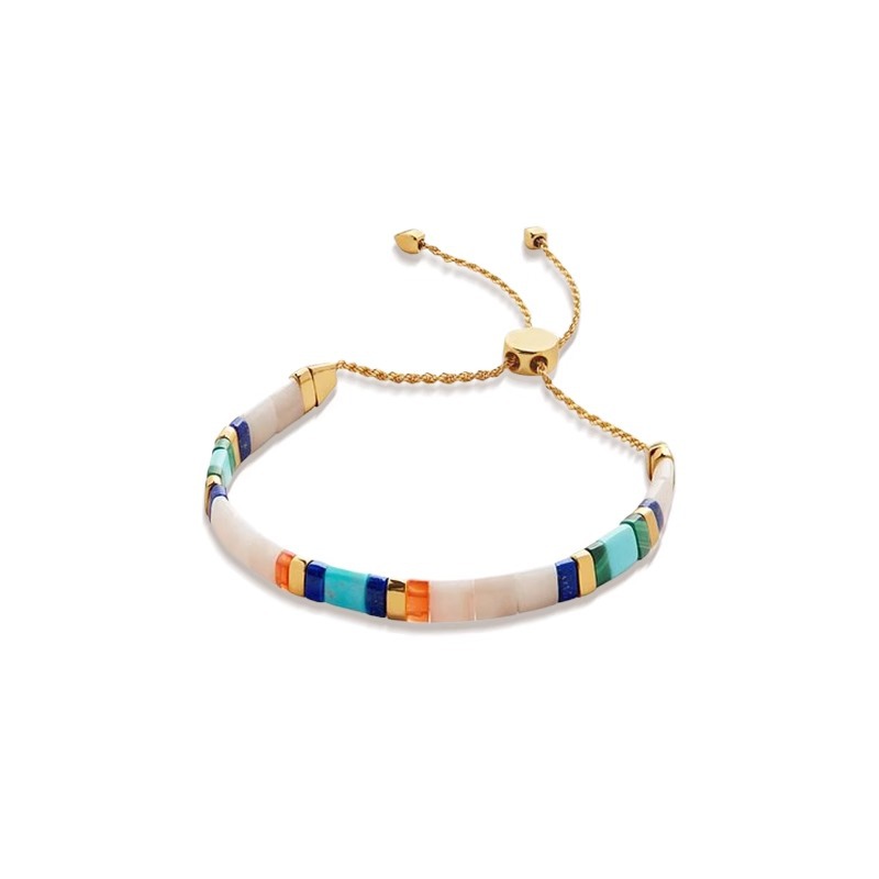 Exclusive Simple Bracelet Tila Bead Woven Beaded Women's Bracelet Colorful