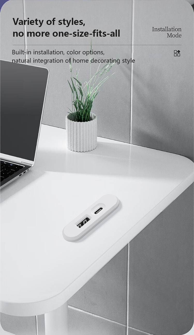 Desktop Hidden Charger USB5V2A Sofa Bedside Table Furniture Concealed Mobile Phone Charger