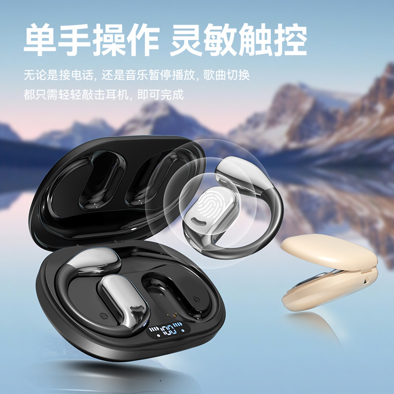OWS Private Mold Wireless Earphone Open In-Ear Free Bluetooth Earphone Ultra Long Battery Life Noise Cancelling Sports Ear Hook Earphone