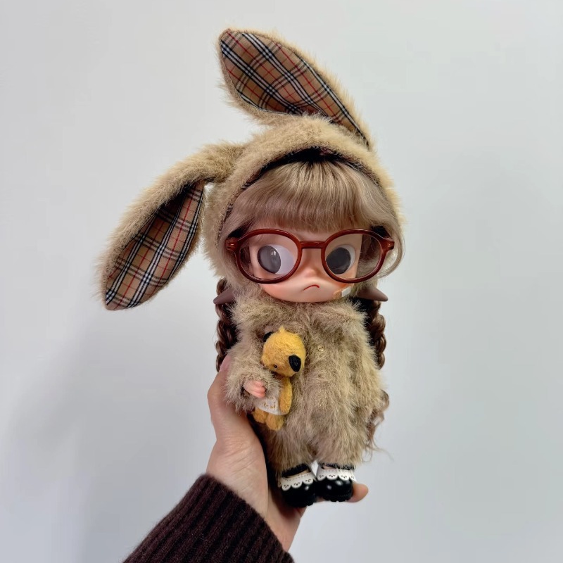 zsiga Gazi doll clothes white rabbit fluffy set outfit change handmade eighth scale movable figure bjd 'Yearning Place'