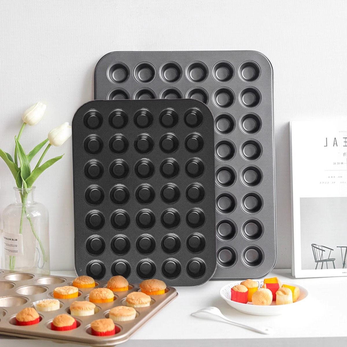 25 small cup muffin cake baking pan 35 even chiffon mold 48 even mini cake mold oven use baking