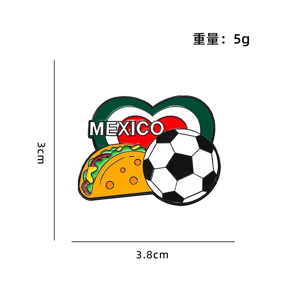 USA-Mexico-Canada World Cup Football Brooch Mexico USA Canada World Cup Peripheral Clothing Accessory Sports Badge
