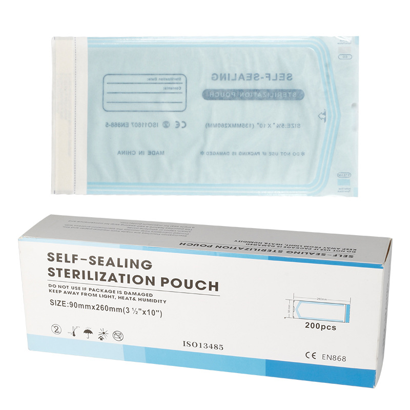 Nail tool disposable disinfection bag suitable for cuticle scissors tweezers drill bits sand strips storage bag self-sealing disinfection bag