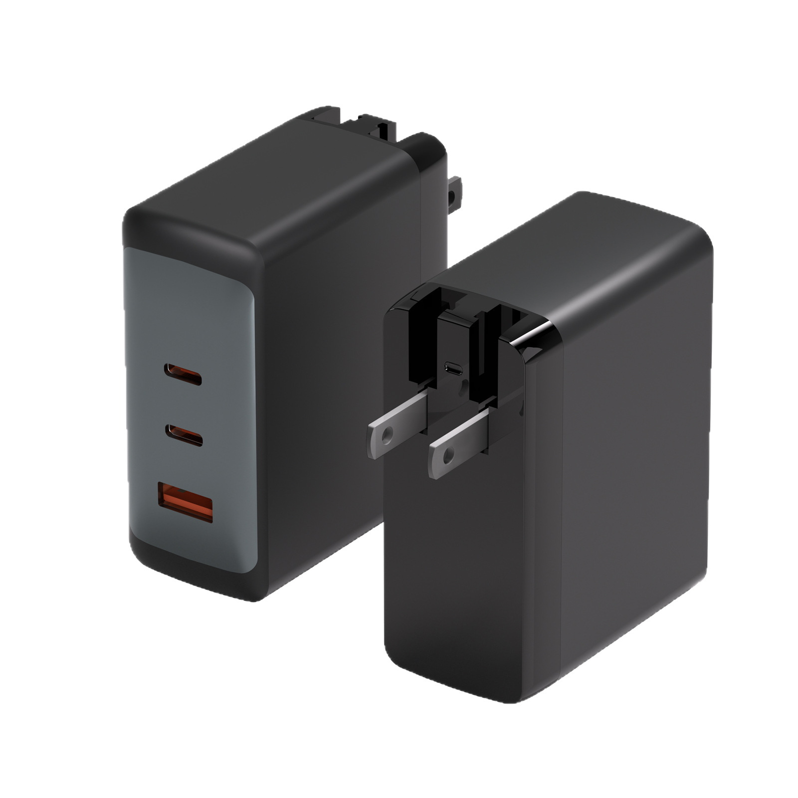 PD100W GaN Phone Charger Multi-Port Fast Charging Head US Standard Replaceable Head Computer Charger