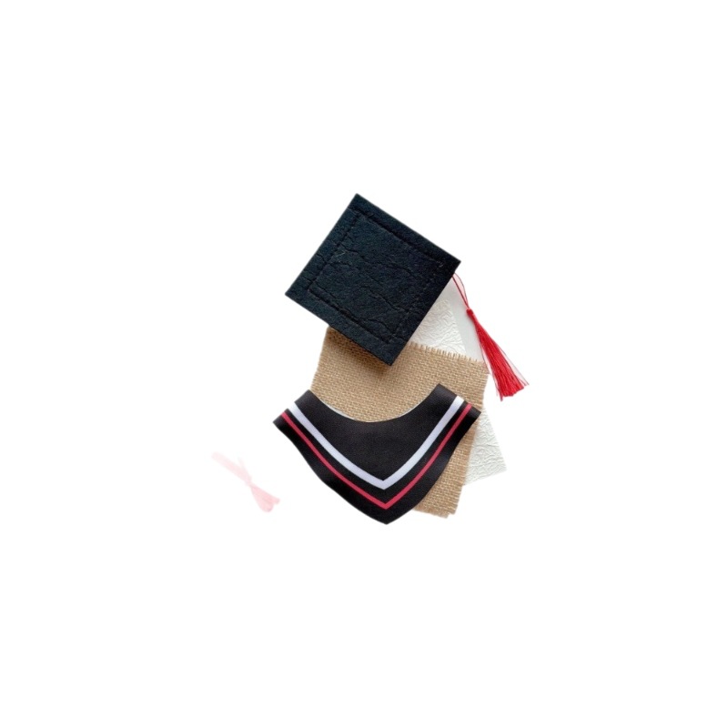 Doctoral uniform 30CM plush doctoral cap certificate set plush toy doll doctoral clothes hat graduation gift