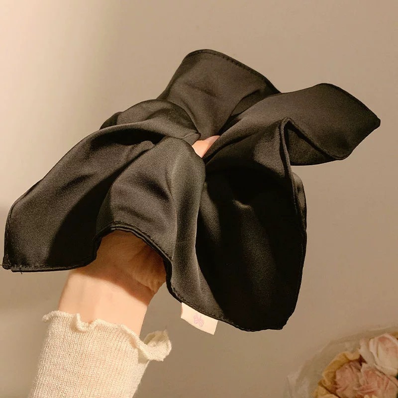 Oil painting texture square scarf hair tie new durable elastic hair accessory