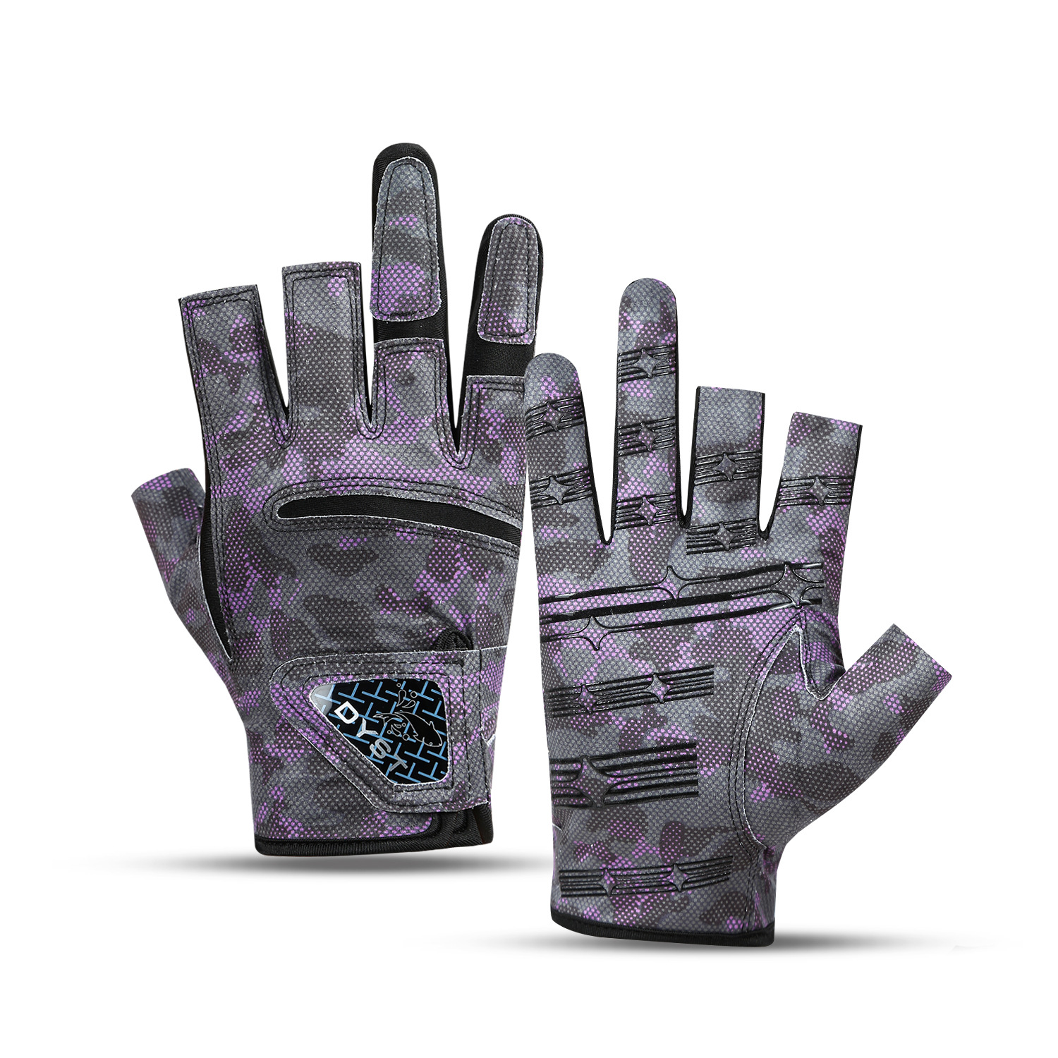La Xue Li Fishing Gloves for Summer, Three-Finger Exposed Design, Puncture-Resistant, Waterproof, Specialized for Fishing and Lure Fishing, Non-Slip, Wear-Resistant, Outdoor Sun Protection