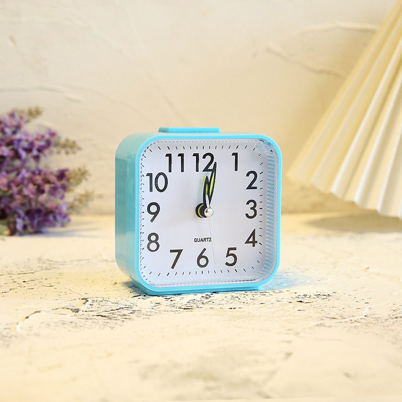 Square simple three-dimensional home decoration night light alarm clock student digital small hour clock