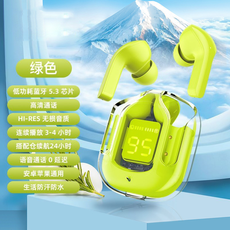 Exclusive air31 Transparent High-quality Sound In-ear Sports Digital Display Wireless Bluetooth Earphones