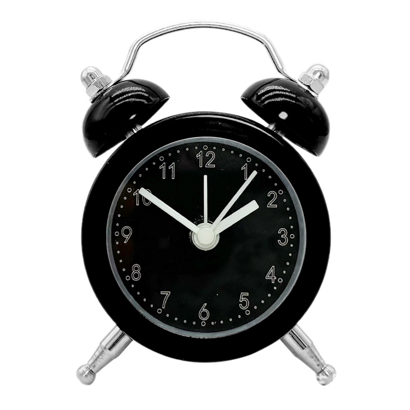 Mini Metal Alarm Clock Cute Novelty 5cm Handle Clock Can Add Logo Alarm Clock