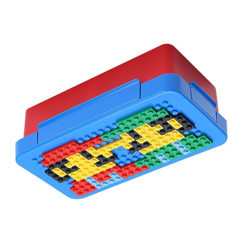 DIY pixel building block bento box, lunch box, picnic box, children's salad box, fruit box