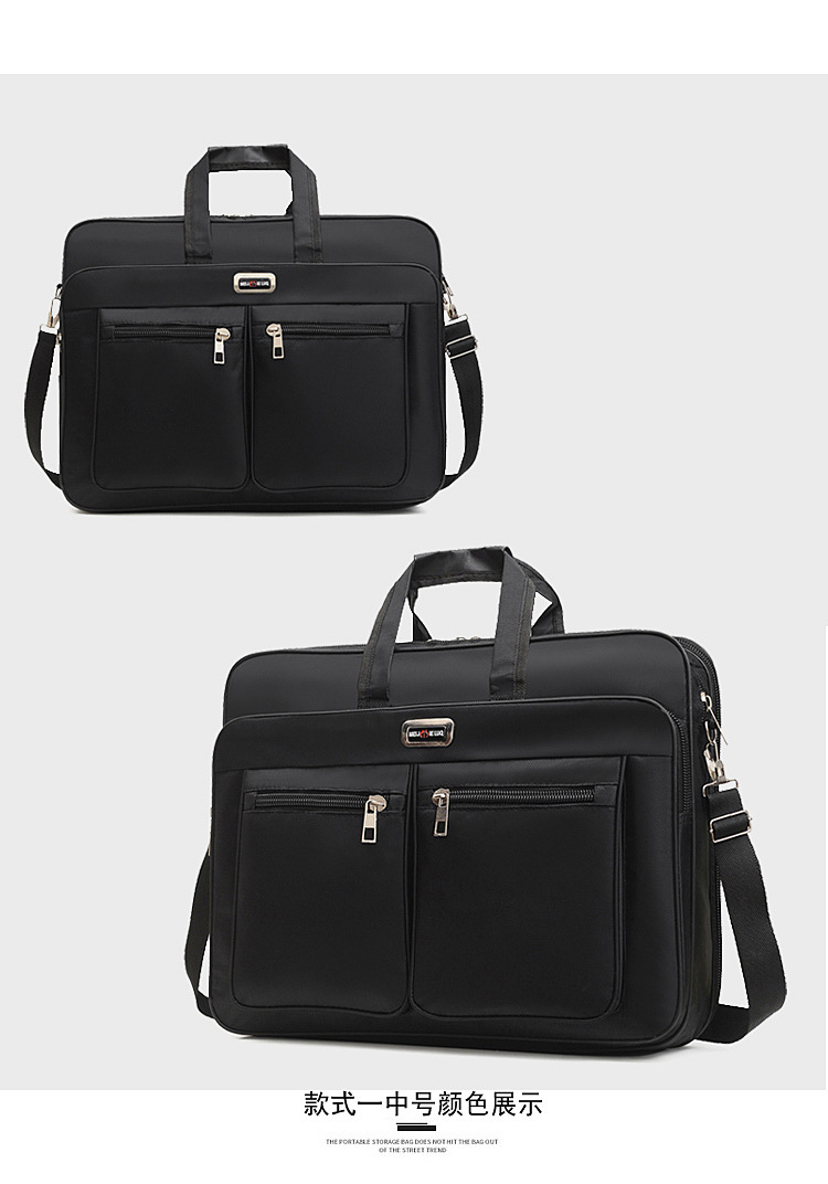 Handheld shoulder laptop tablet computer bag 15 inch office business trip student printing large capacity computer bag