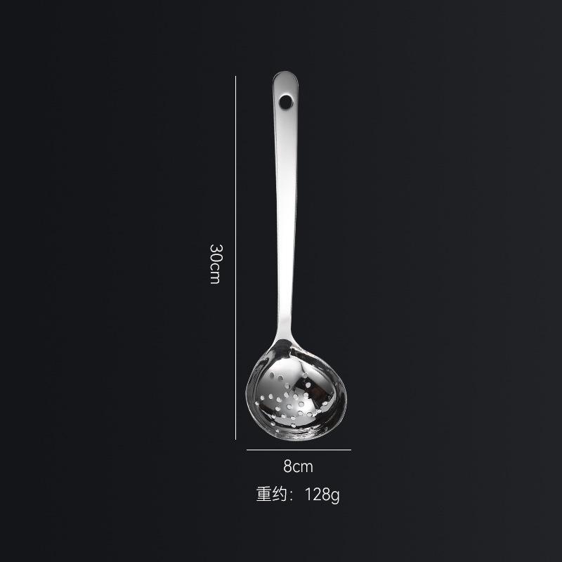 316 stainless steel soup spoon, slotted spoon, hotel hot pot spoon, kitchen tool, soup ladle, cooking small spoon, with LOGO