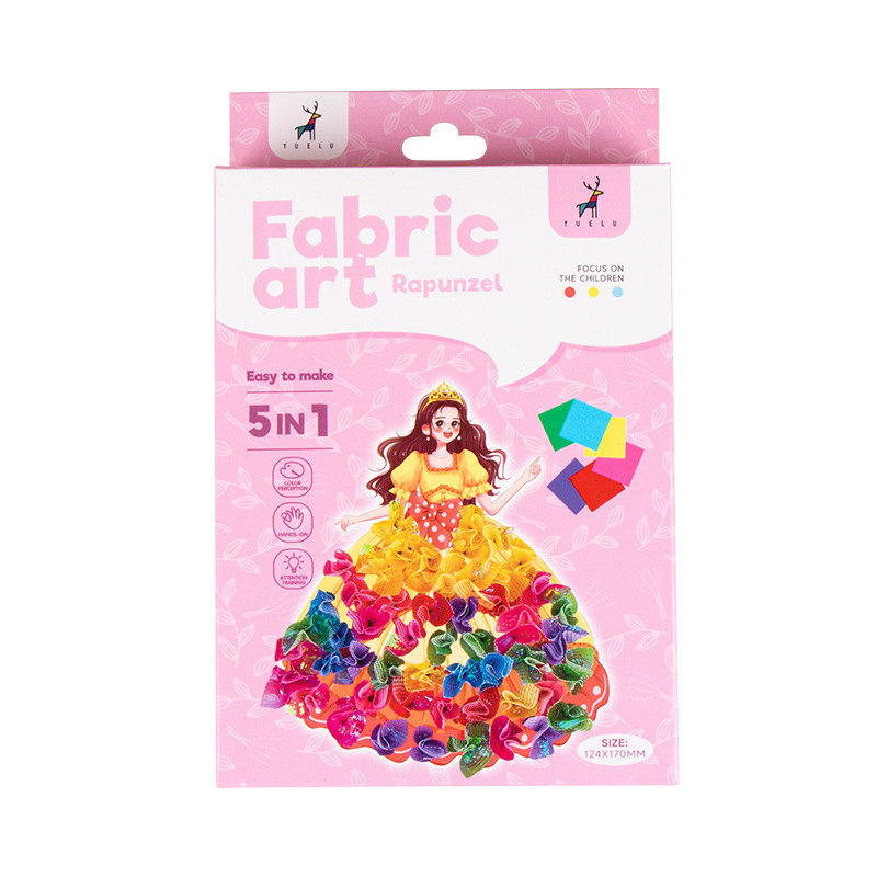 Handmade DIY punch needle girl princess dream punch needle painting handmade material pack children dress-up sticker toy