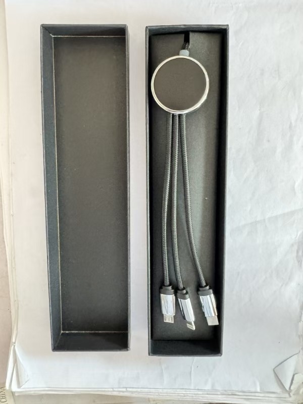 Boxed 3-in-1 glowing logo data cable