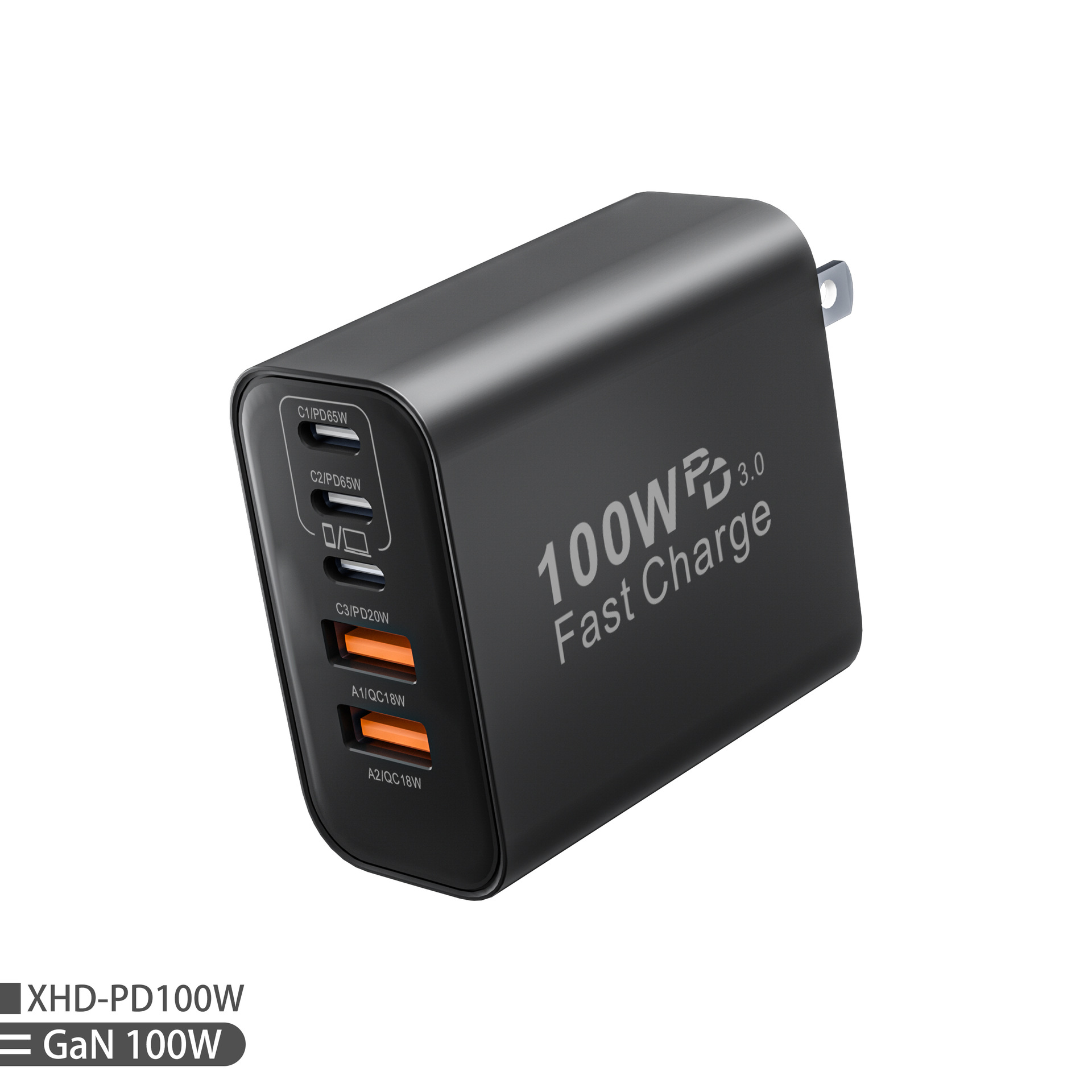 GaN 100W US standard charger for Apple 16 charger Samsung phone UL certified multi-port fast charging head
