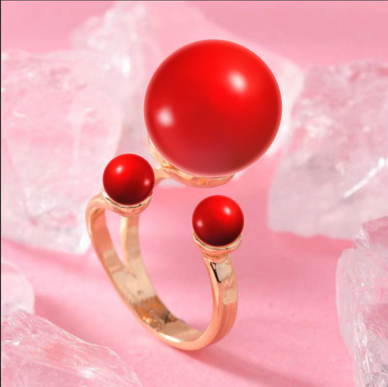 High-quality popular hand jewelry ring pearl knuckle index finger ring gold silver