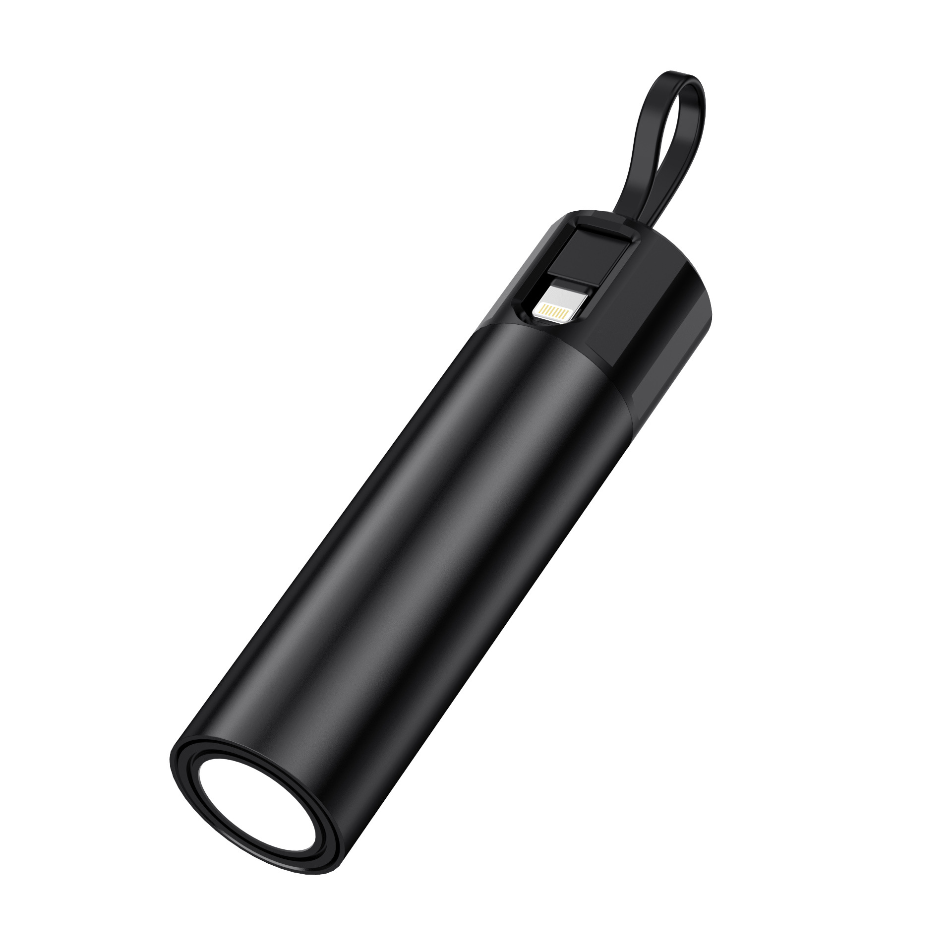 Mini Portable Charger Cable Detachable Battery Power Bank with LED Strong Flashlight