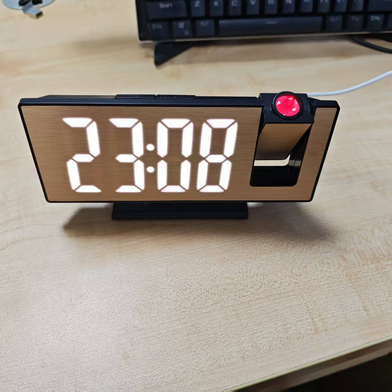 LED projection clock student clock large character large screen alarm clock