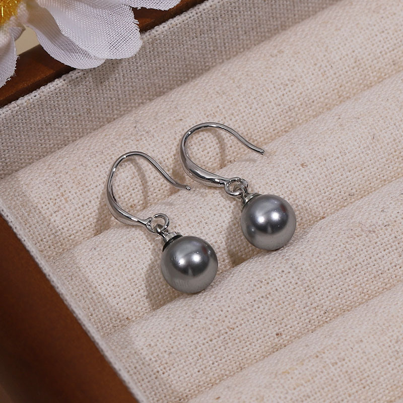 Natural Shell Pearl Ear Hook for Women Pearl Drop Earrings Exquisite Design Elegant Ear Accessories