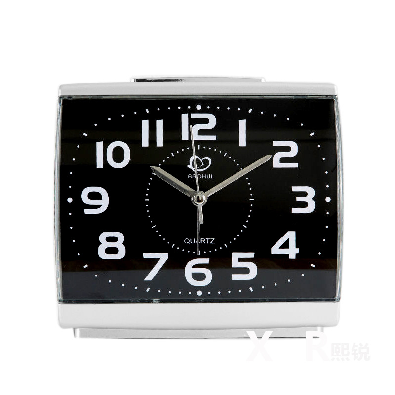Square Large Alarm Clock with Light High-Quality Silent Movement Unbreakable Acrylic Mirror Desktop Clock