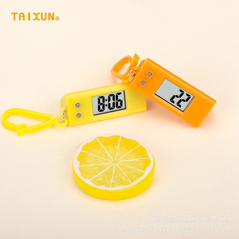 Work Study Postgraduate Entrance Exam Mini Silent Electronic Watch Portable Student Backpack Keychain Small Hanging Watch Compact Electronic Clock