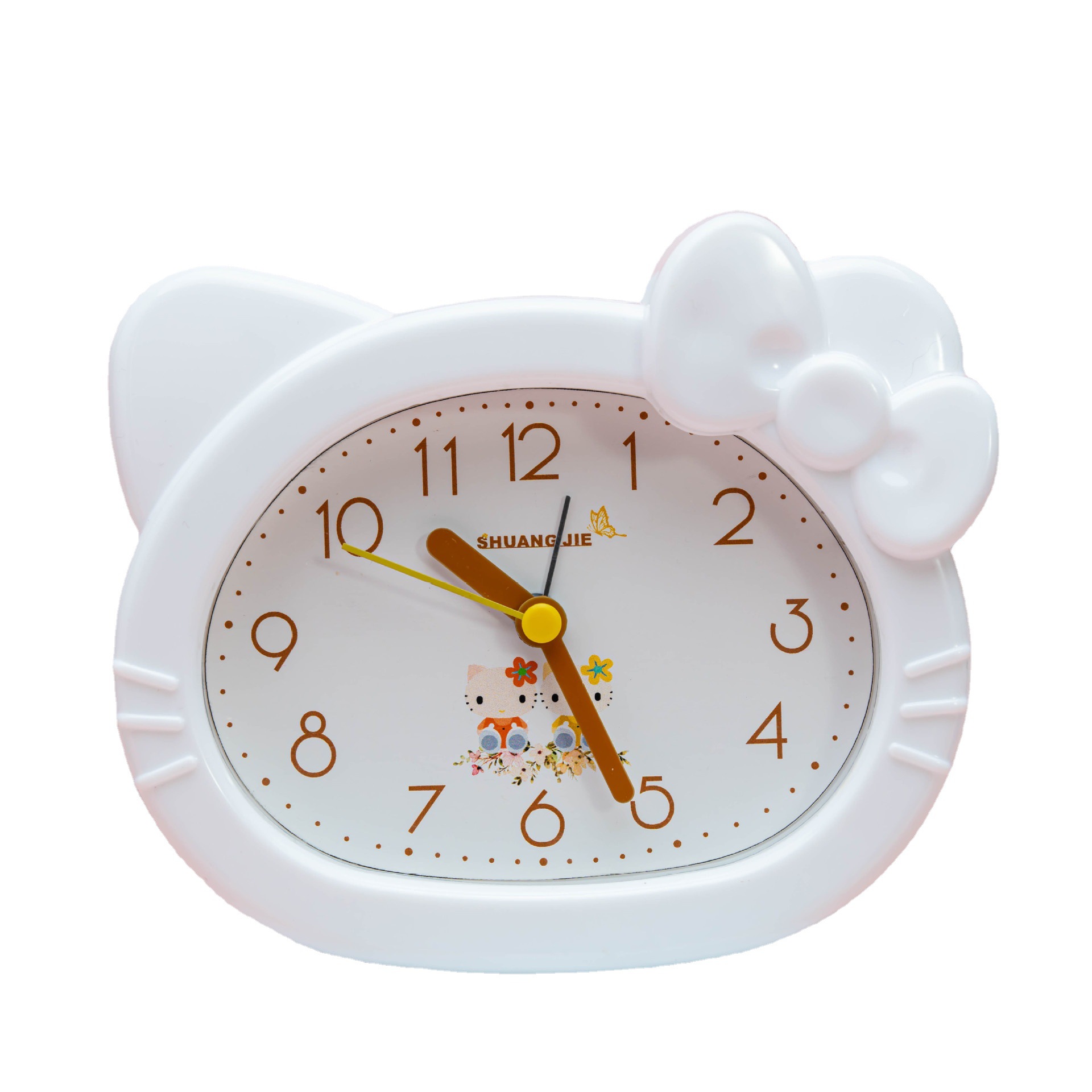 Cat cartoon alarm clock student plastic alarm clock with alarm cute ornament clock